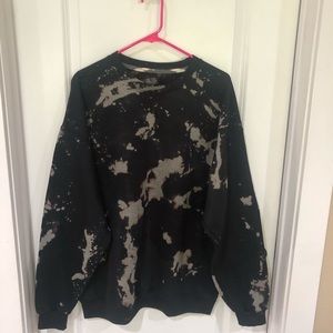 bleached black sweatshirt